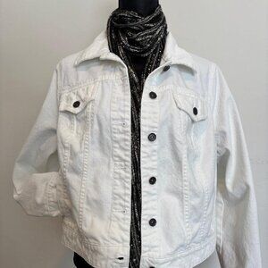 Women's White Denim Jacket
